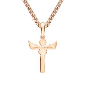 Золотой крест-подвеска с бриллиантами природными