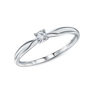 Золотое кольцо с бриллиантами выращенными