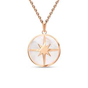 Золотая подвеска с перламутром природным