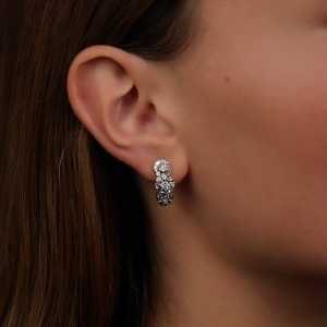 Серьги из золота с бриллиантами природными