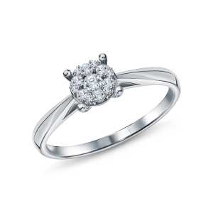 Золотое кольцо с бриллиантами природными