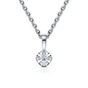 Золотая подвеска с бриллиантом природным