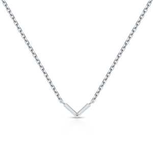 Серебряное шейное украшение с бриллиантом природным