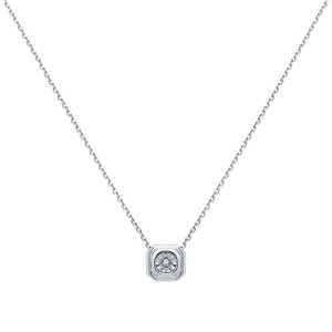 Серебряное шейное украшение с бриллиантами природными