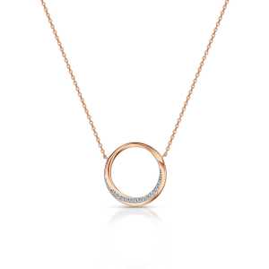 Золотое шейное украшение с бриллиантами природными