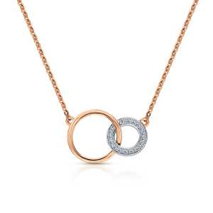 Золотое шейное украшение с бриллиантами природными