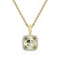 Подвеска из золота с бриллиантами и празиолитом природными